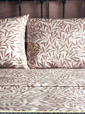 William Morris ORIGINAL WILLOW Plaster Pink QUEEN Sheet Set Cotton Percale 4PCs